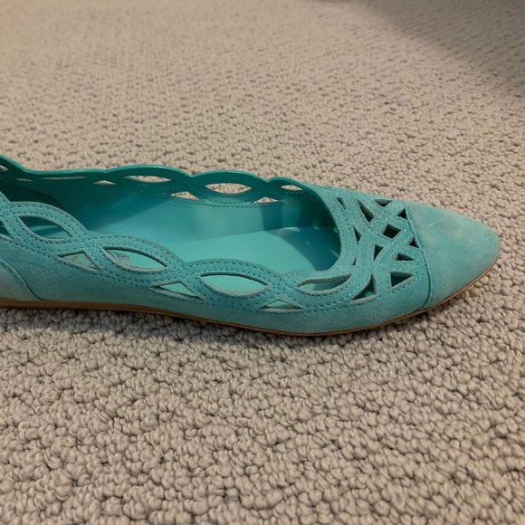Tod's Suede Ballet flats Turquoise - Picture 12 of 17